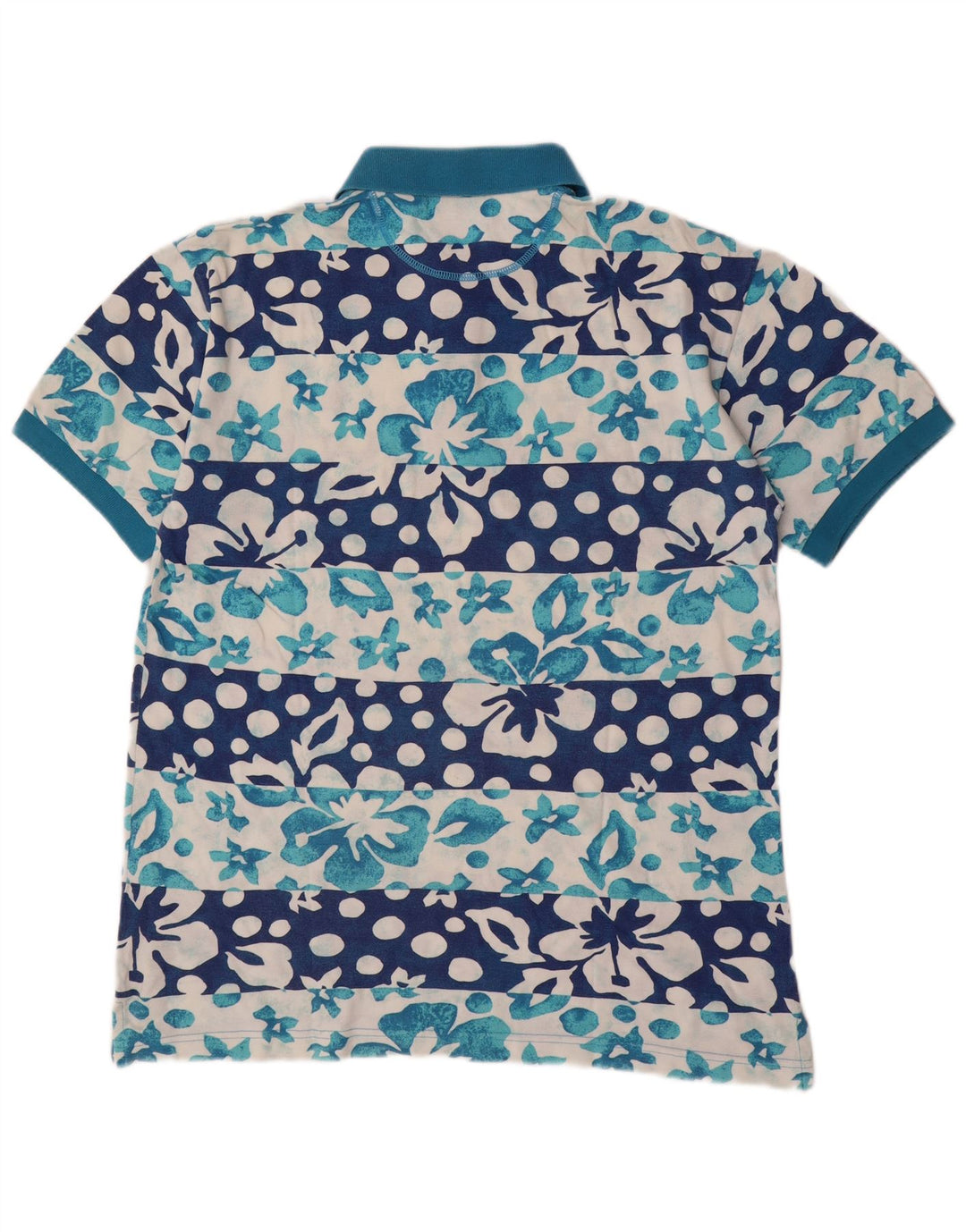 Camisa polo masculina VINTAGE 2XL algodão floral azul