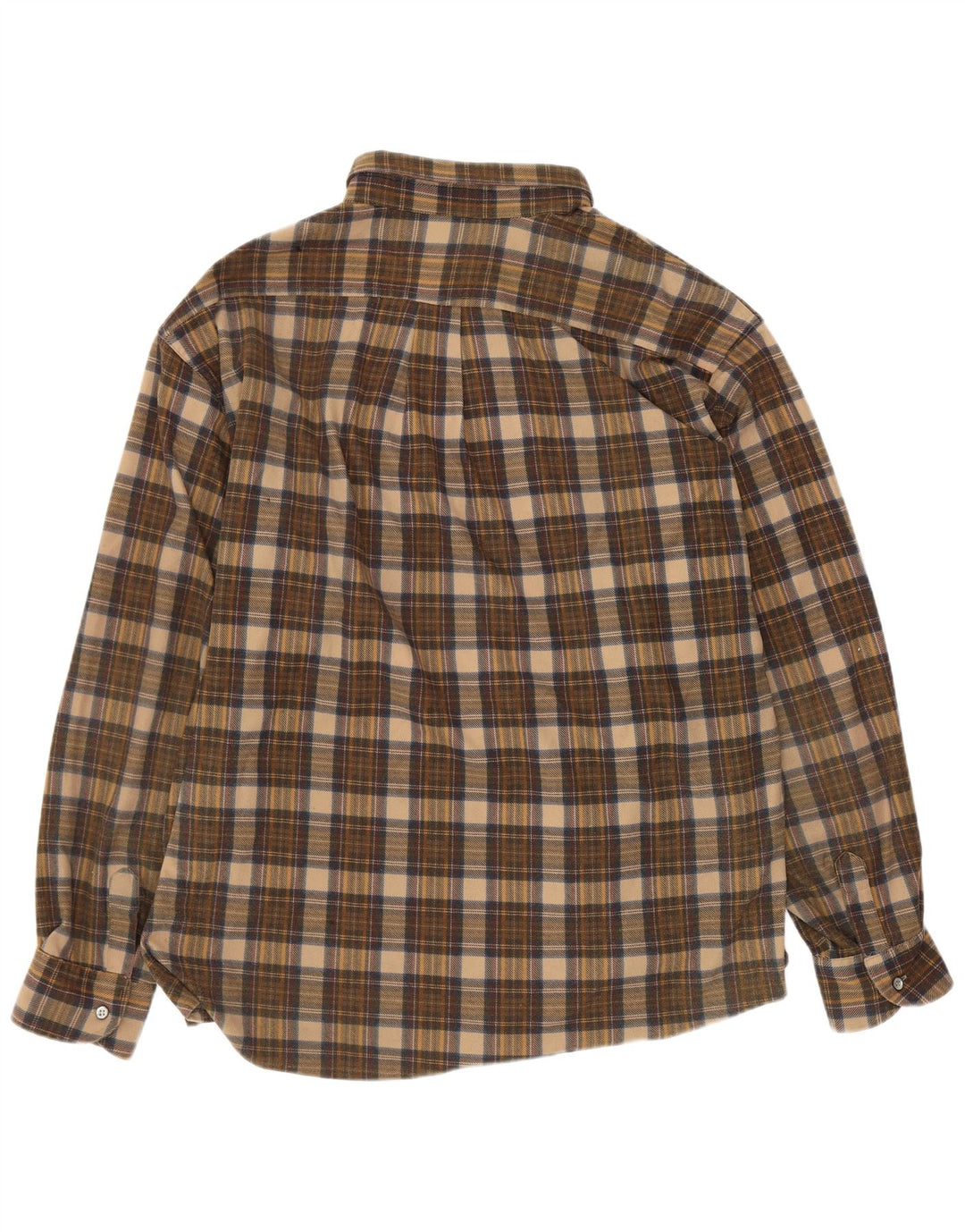 Camisa masculina de flanela Aesse XL marrom xadrez
