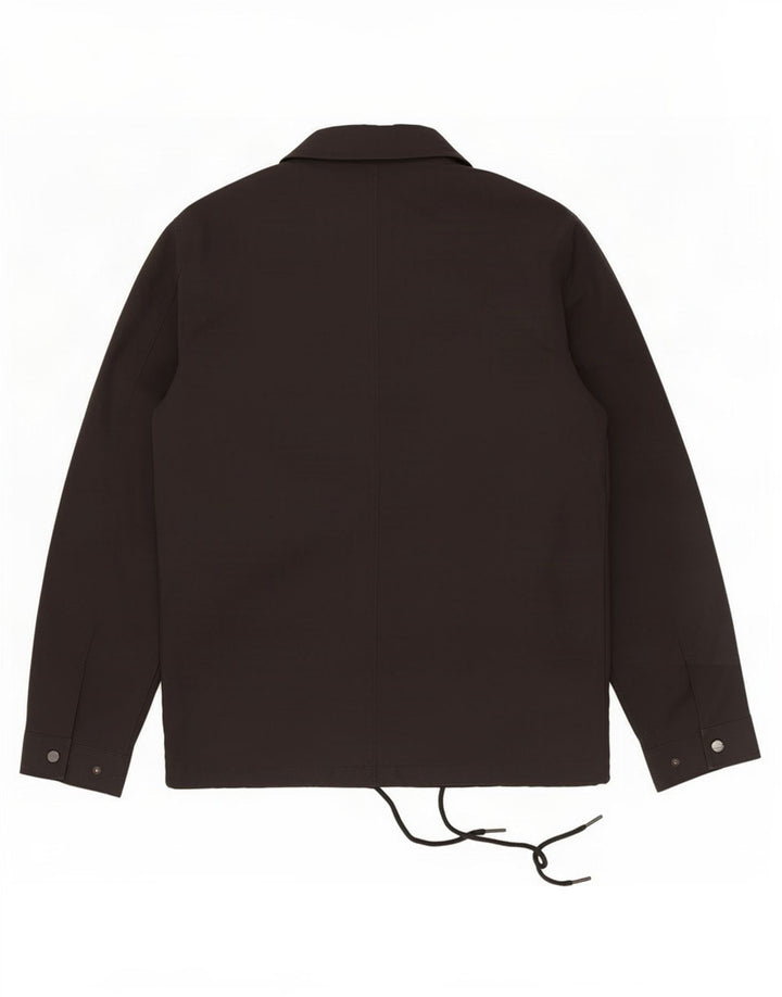 Zara Mens Bomber Jacket UK 36 Pequeno Poliéster Preto