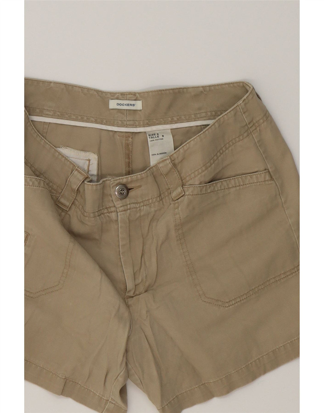 DOCKERS Womens Cargo Shorts US 8 Medium W34  Beige Cotton Vintage Dockers and Second-Hand Dockers from Messina Hembry 