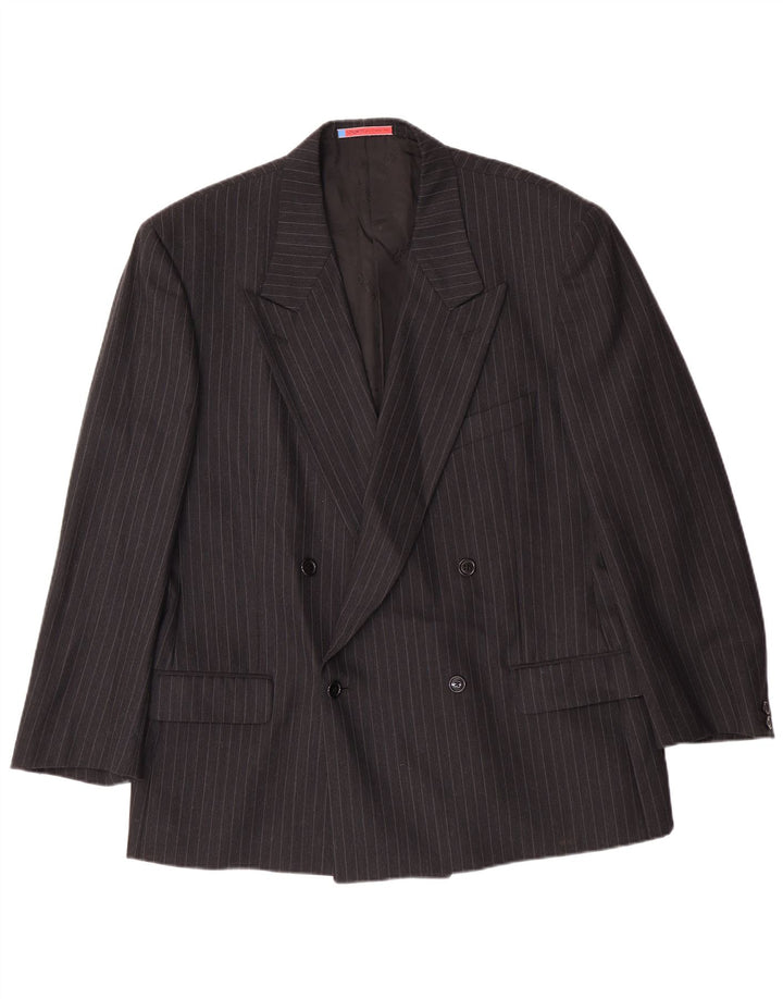Jaqueta Blazer Masculina UNGARO IT 54 2XL Preto Riscas Clássico