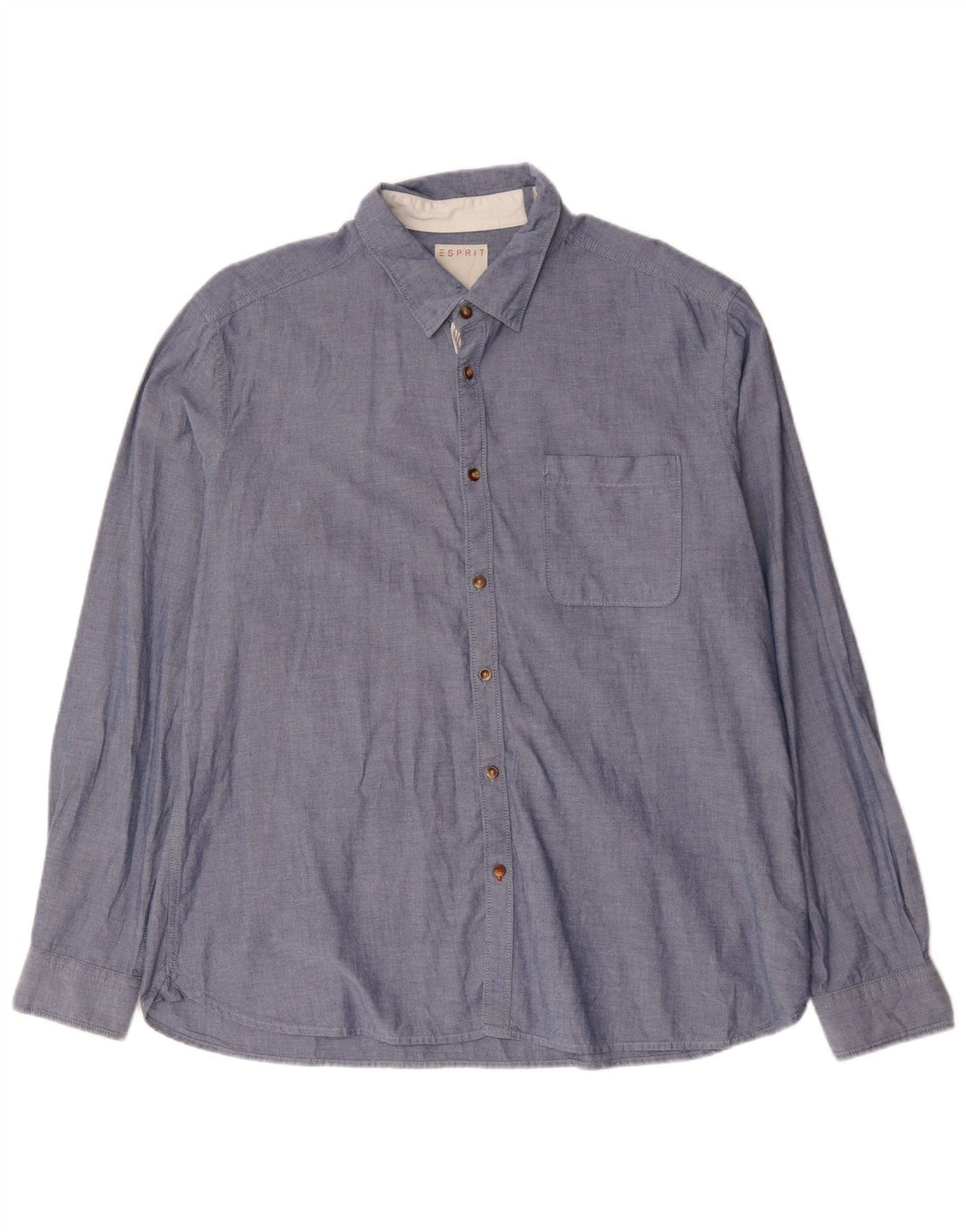 Camisa masculina Esprit 2XL algodão azul