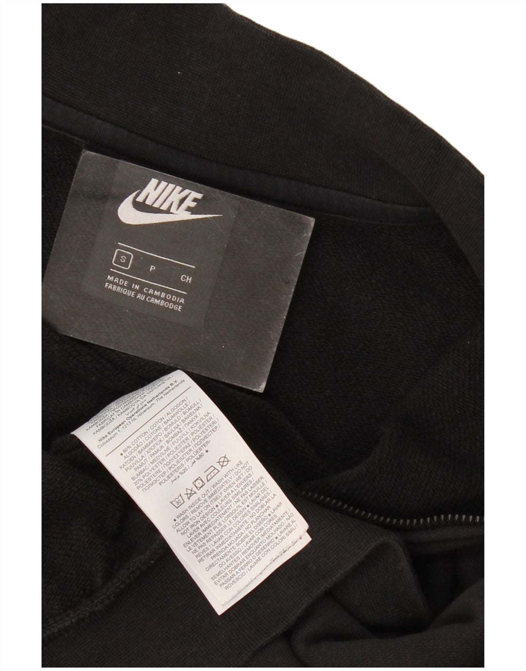 Moletom Nike feminino oversized com zíper e gola alta UK 10 pequeno preto