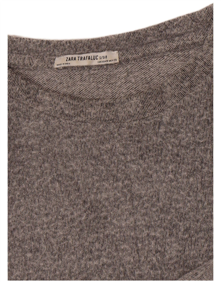 Zara Moletom Masculino Jumper Médio Cinza Salpicado