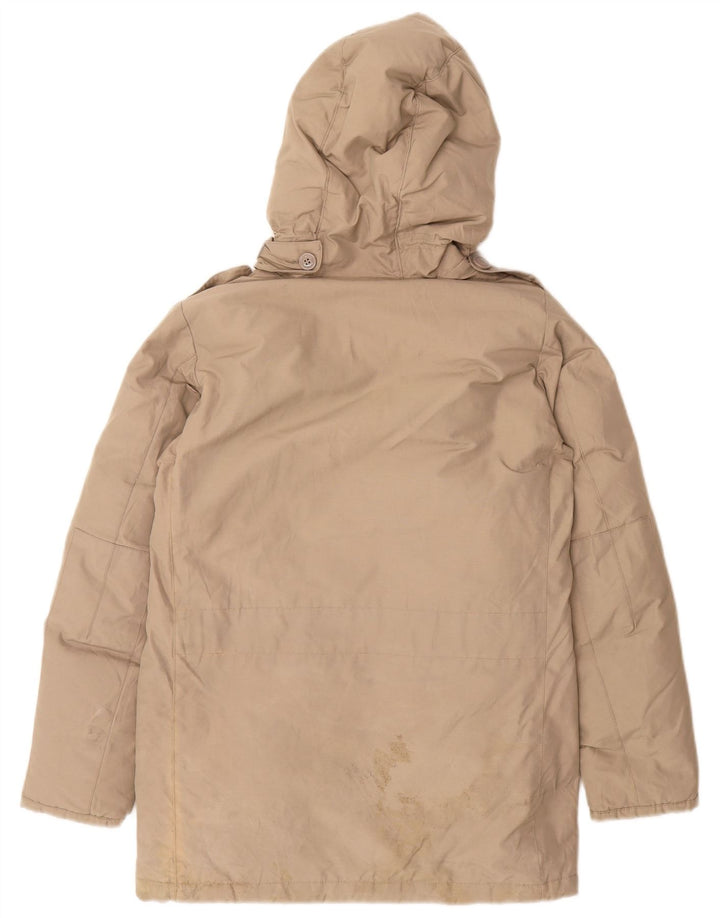 Jaqueta acolchoada com capuz Woolrich Boys 9-10 anos cinza nylon
