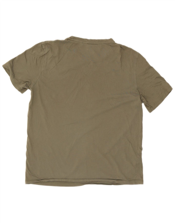 Camiseta gráfica masculina Hugo Boss grande cáqui