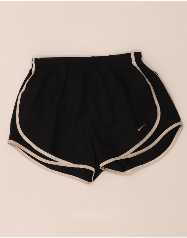 Nike Womens Dri Fit Sport Shorts UK 10 Pequeno Poliéster Preto