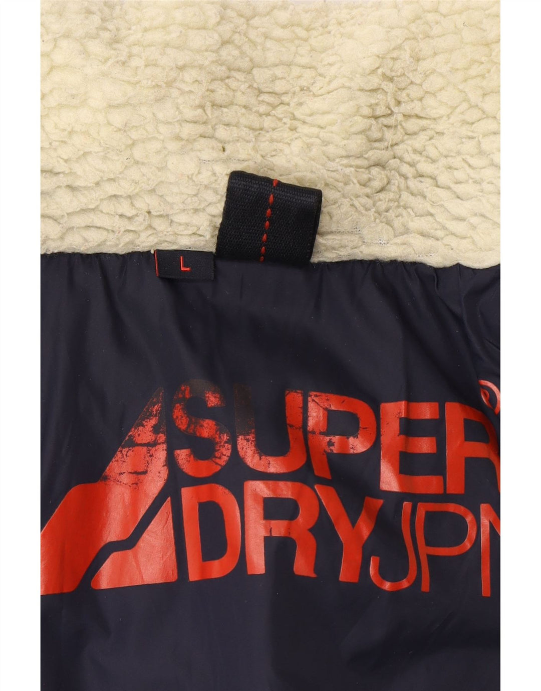 Jaqueta masculina Superdry Graphic acolchoada UK 40 grande nylon azul marinho