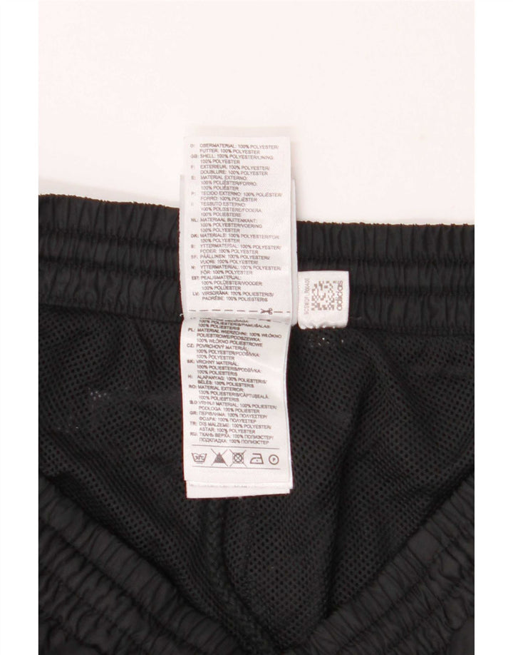 Calça de treino masculina Adidas médio preto colorblock poliéster