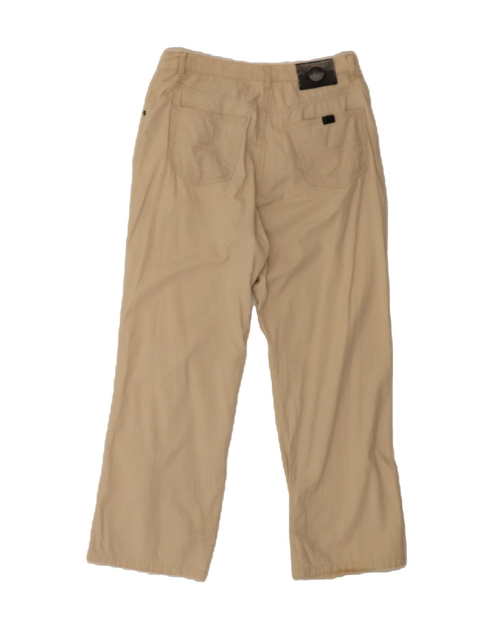 TRUSSARDI Mens Straight Casual Trousers W35 L27 Beige Cotton Vintage Trussardi and Second-Hand Trussardi from Messina Hembry 