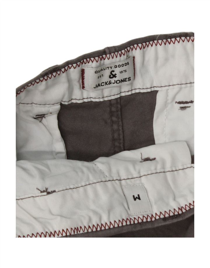 JACK & JONES Mens Chino Shorts Médio W32 Algodão Cinza