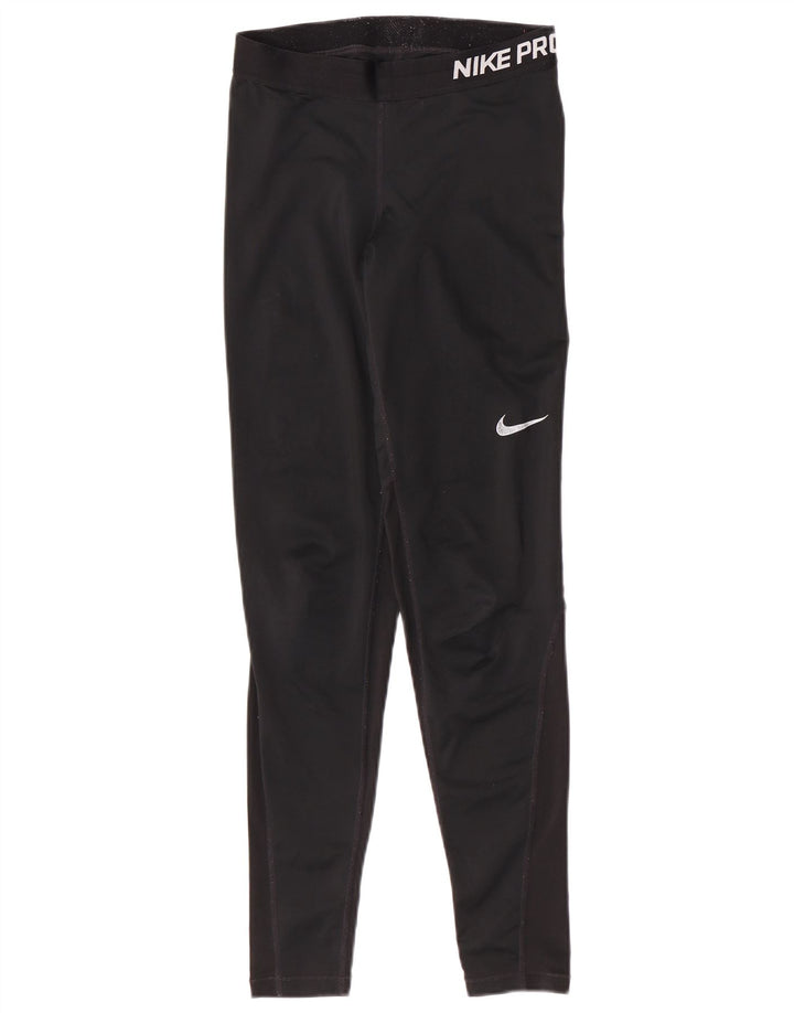 Leggings Nike Dri Fit Capri UK 10 Pequeno Poliéster Preto