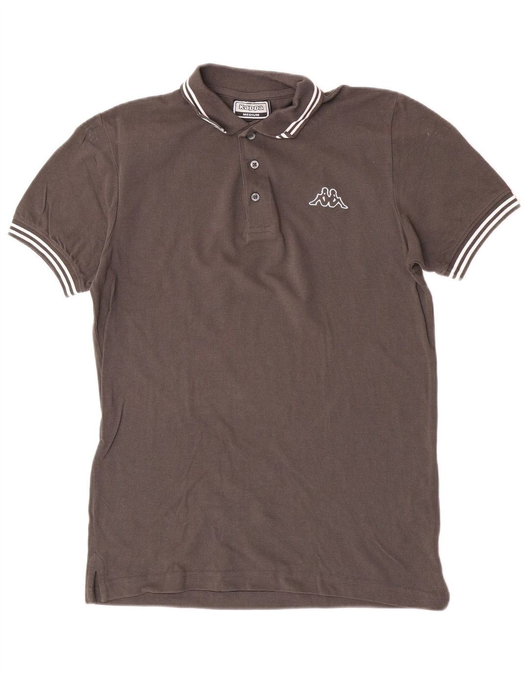 Camisa polo masculina Kappa algodão cinza médio