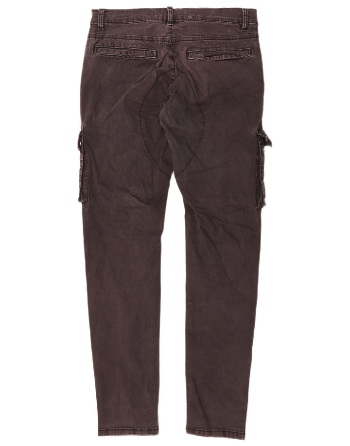 Zara Mens Cargo Slim Jeans EU 38 Pequeno W30 L30 Cinza Algodão