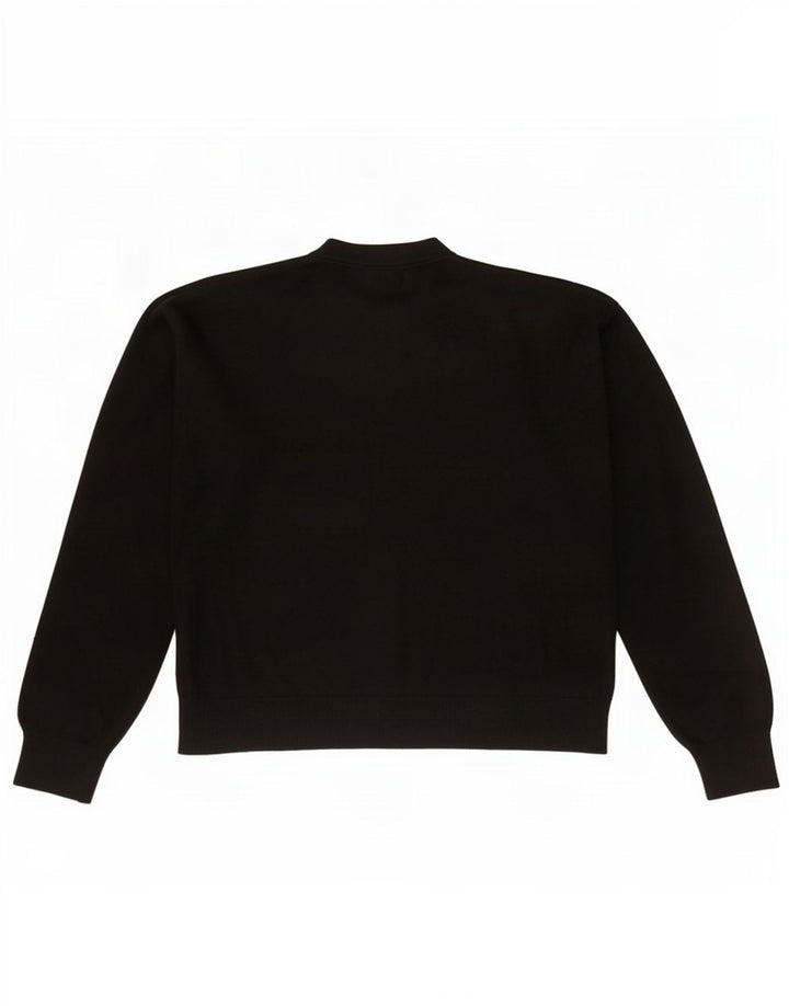Suéter cardigã feminino Marks & Spencer Reino Unido 14 poliéster preto médio