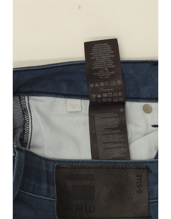 G-Star Masculino 3301 Slim Jeans W30 L32 Azul Algodão