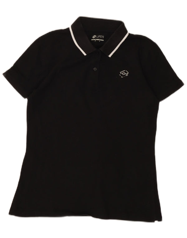 Camisa polo feminina Lotto UK 12 média preta