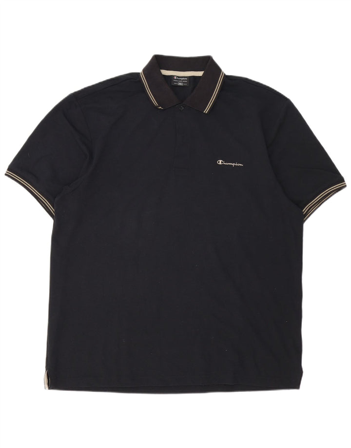 Camisa polo masculina CHAMPION 2XL algodão listrado preto