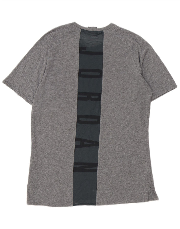 Camiseta Jordan masculina gráfica Top cinza médio colorblock