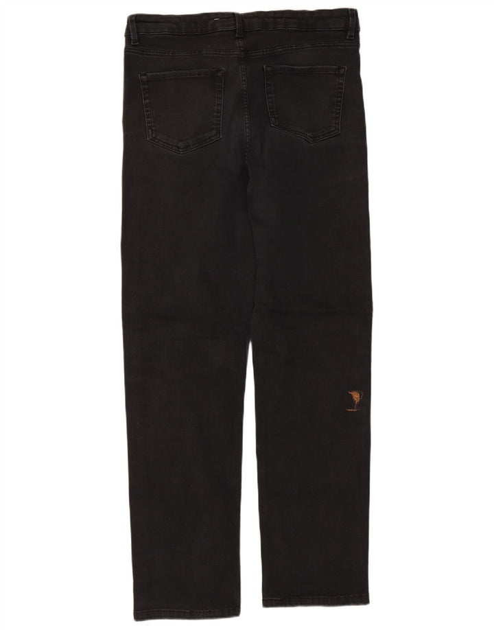 Jeans Marks & Spencer Regular Straight Feminino Reino Unido 16 Grande W32 L30 Preto