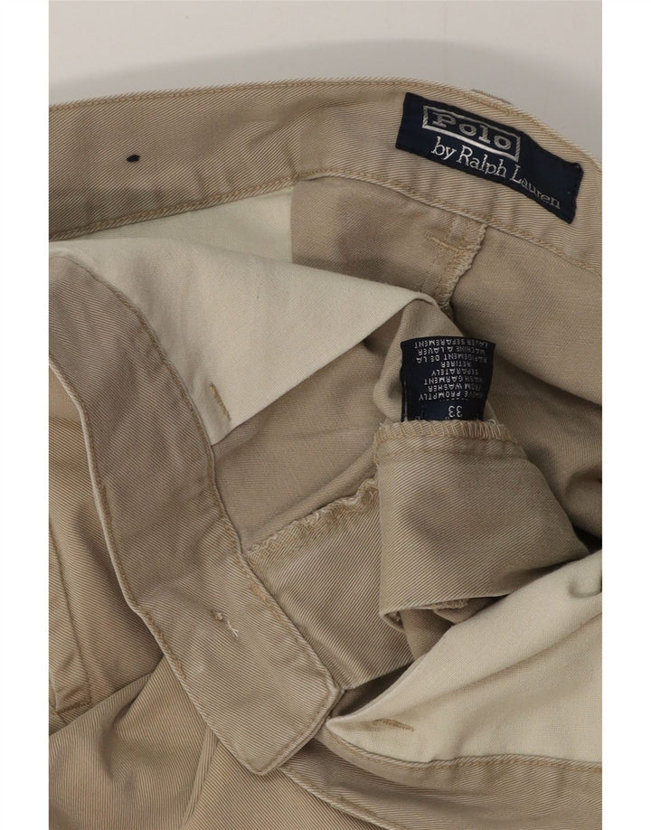 POLO RALPH LAUREN Shorts Chino Masculino W33 Algodão Bege Médio