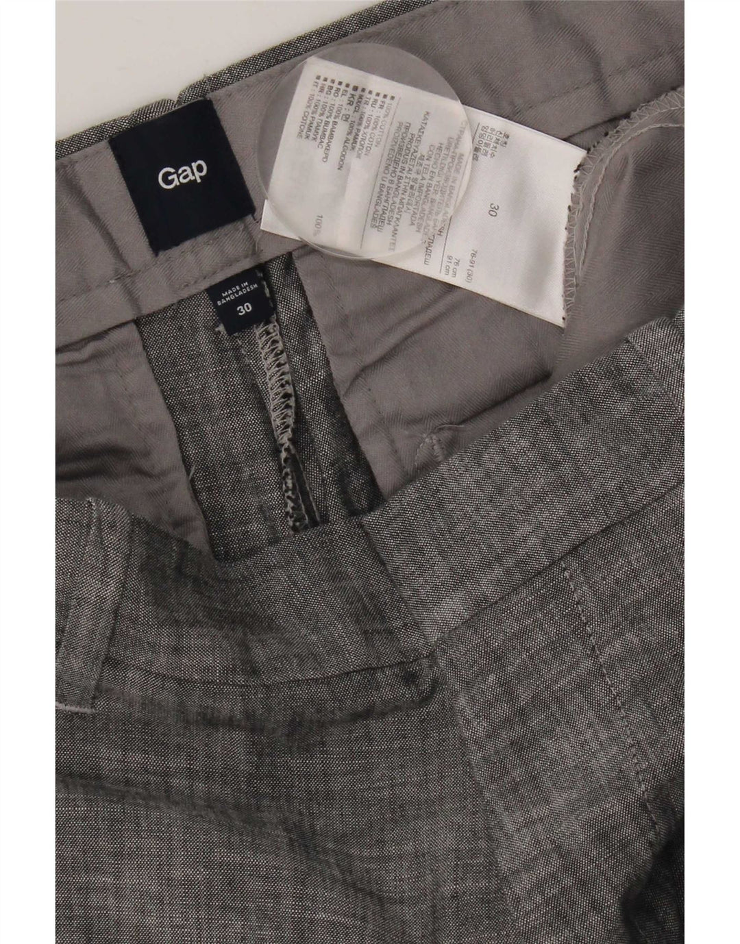 Shorts Chino Masculino Gap W30 Algodão Cinza Médio