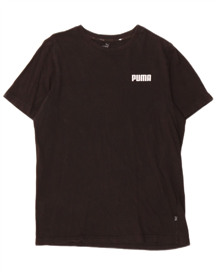 Camiseta masculina PUMA Top médio algodão preto