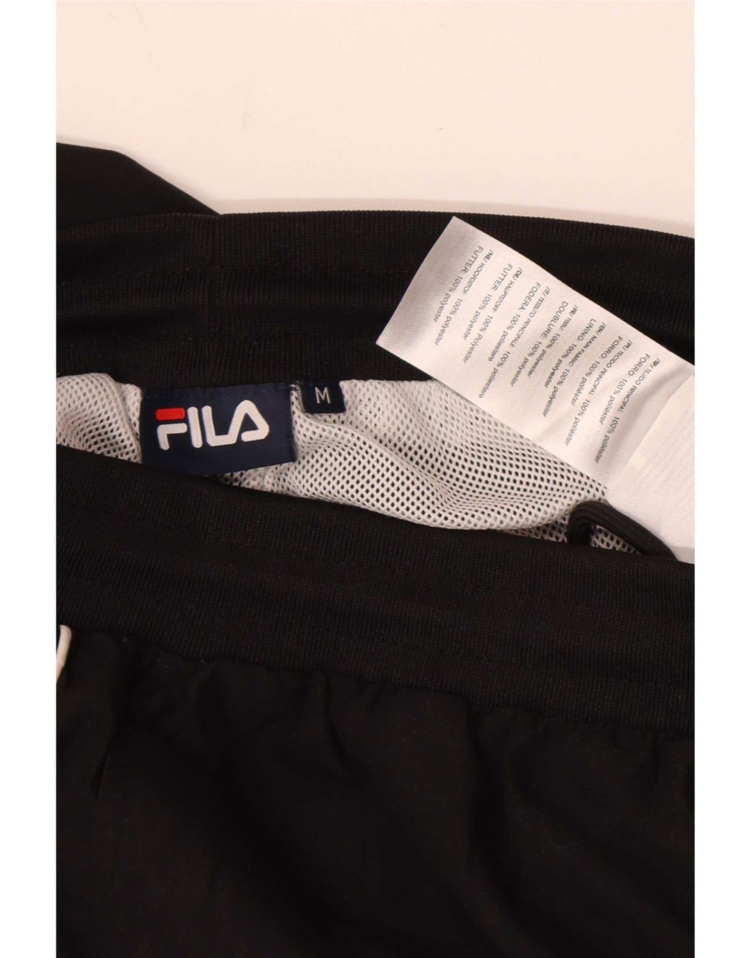 Calça de treino masculina Fila joggers poliéster preto médio