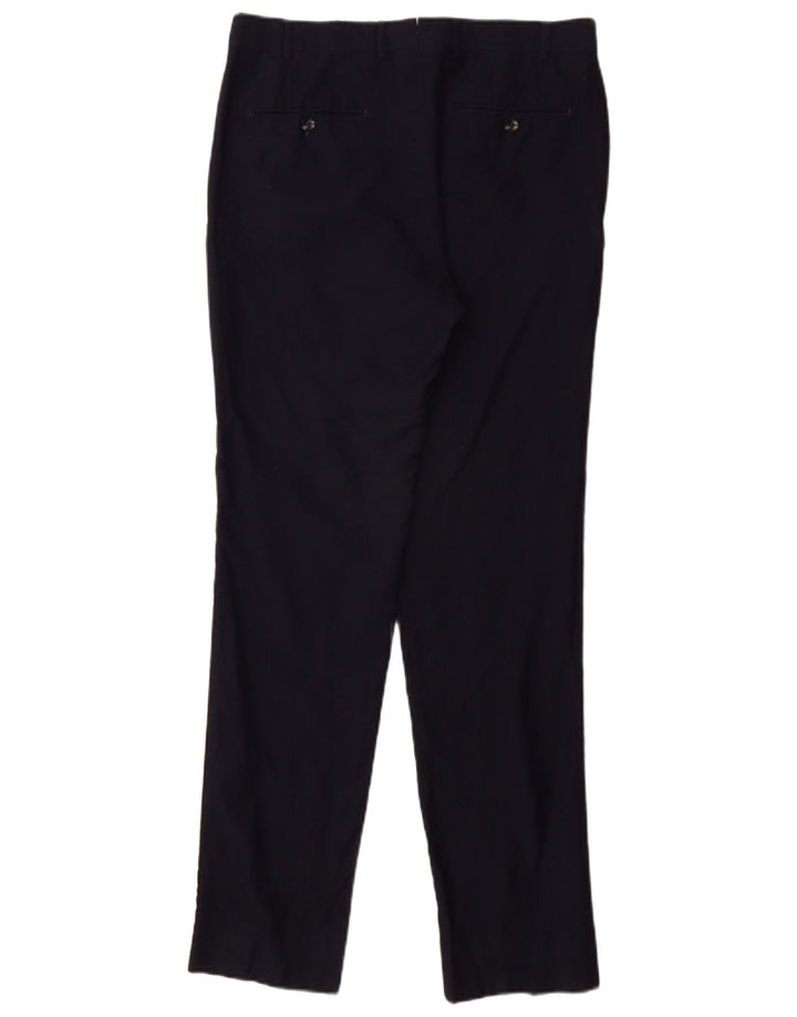 Calça masculina reta MASSIMO DUTTI UE 40 médio W31 L32 azul marinho