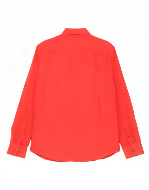 Camisa masculina Massimo Dutti XL linho vermelho