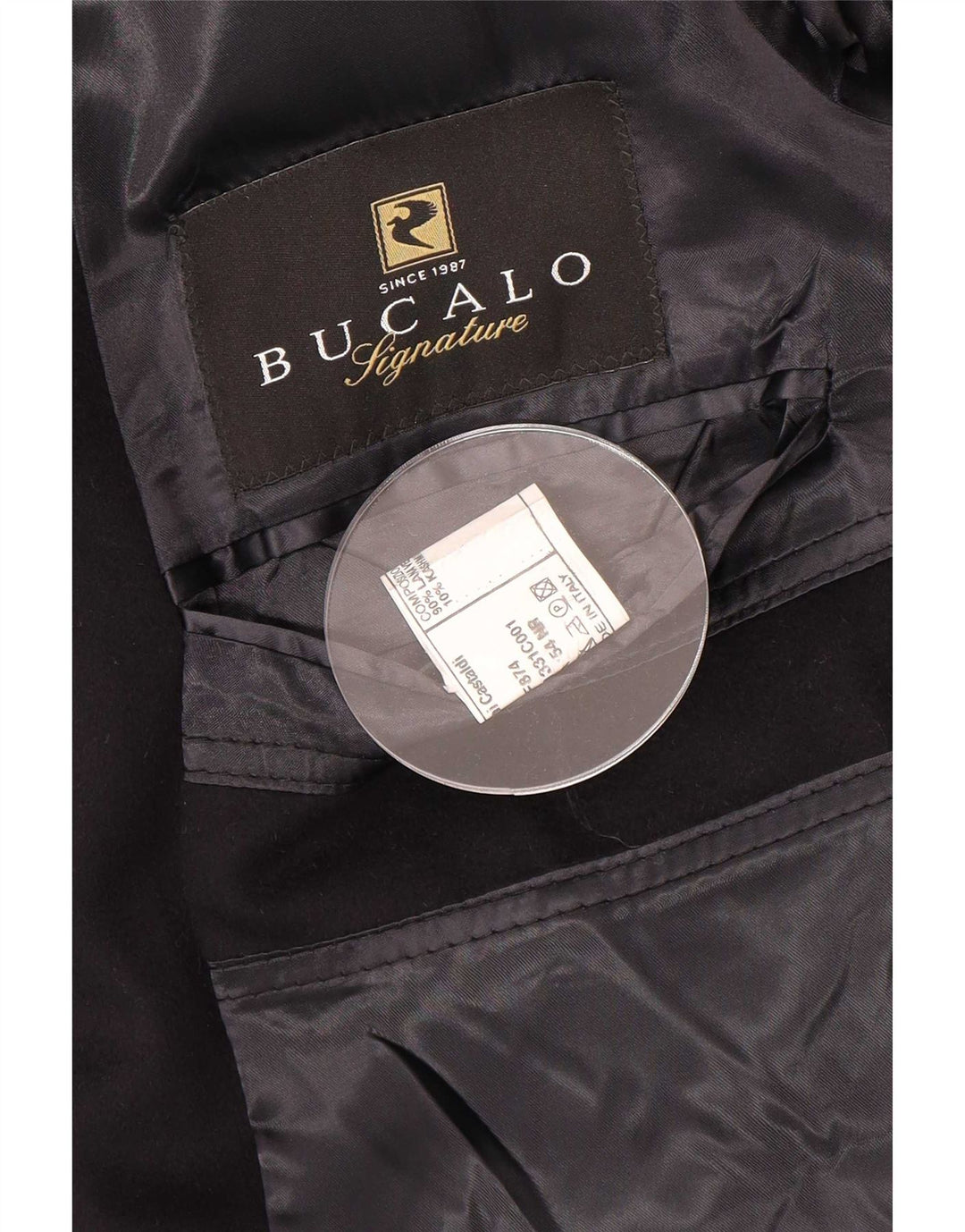 Sobretudo masculino Bucalo IT 54 2XL lã preta