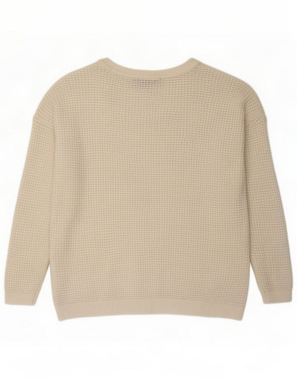 Suéter feminino com gola canoa de conexão francesa Reino Unido 10 pequeno branco