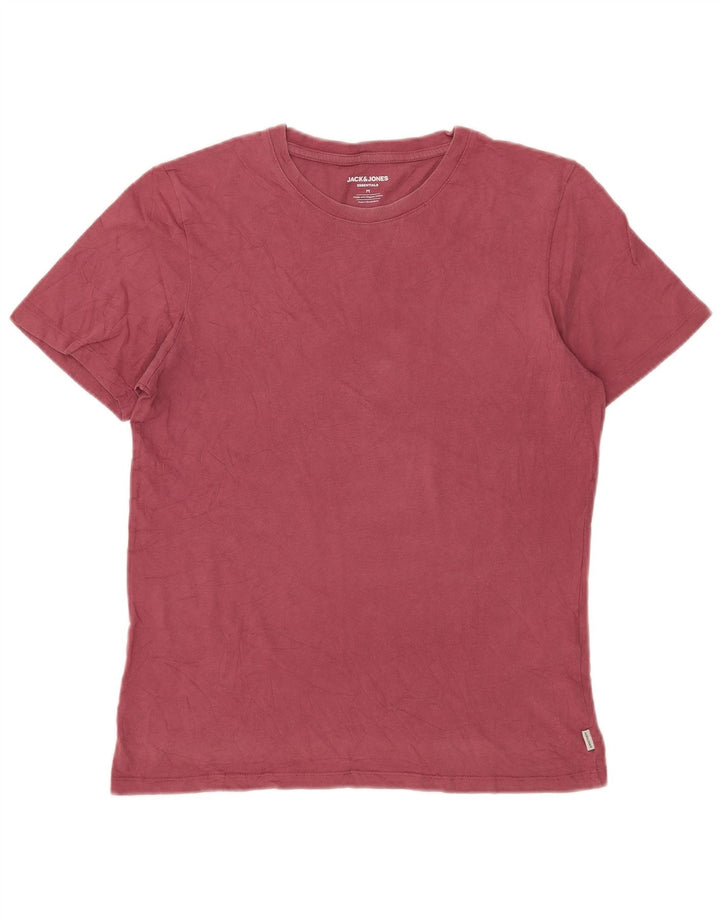 Camiseta masculina Jack & Jones Top médio algodão rosa