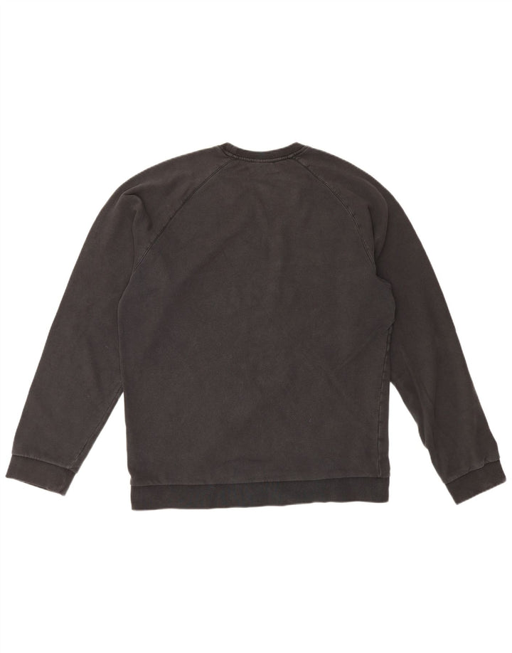 Adidas Mens Graphic Moletom Jumper Grande Algodão Preto
