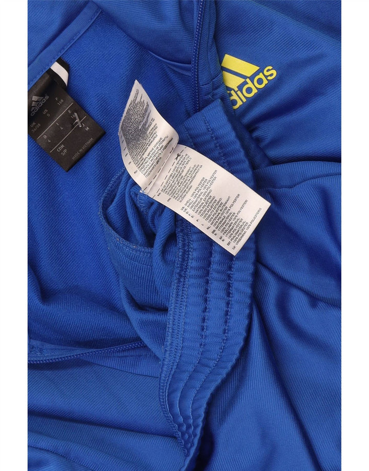 Adidas Mens Tracksuit Top Jacket UK 36/38 Pequeno Azul Poliéster
