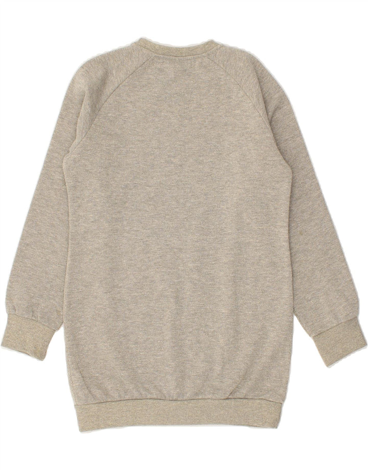 CHAMPION Girls Graphic Jumper Dress 9-10 Years Grey Vintage Champion and Second-Hand Champion from Messina Hembry 
