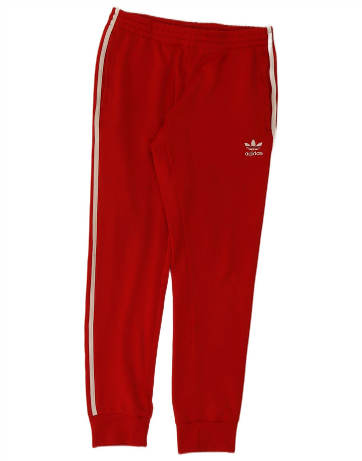 Adidas Mens Treino Calças Joggers Médio Poliéster Vermelho