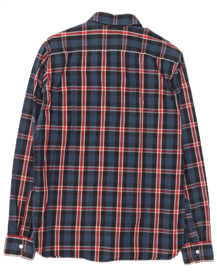 Camisa masculina Levi's média xadrez azul marinho algodão