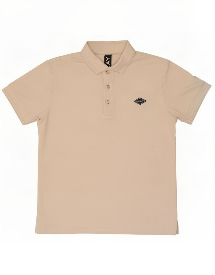 Replay Camisa Polo Masculina Média Off White Algodão
