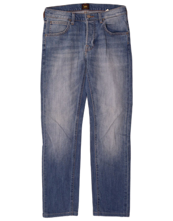 Lee Mens Daren Straight Jeans W30 L32 Azul Algodão
