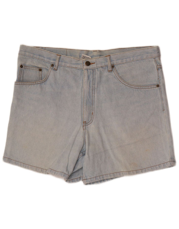 Shorts jeans masculino vintage IT 54 2XL W38 algodão azul