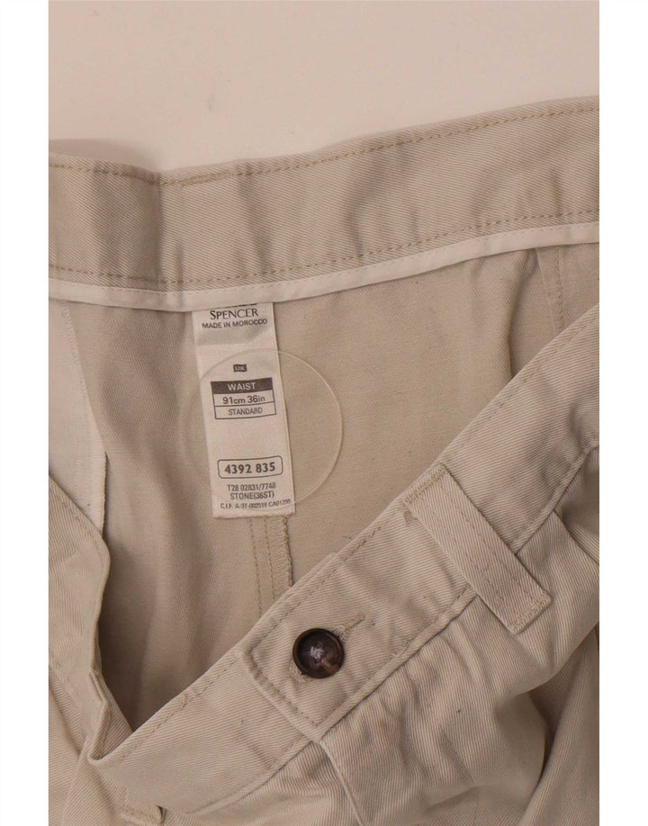 Shorts chino masculino Marks & Spencer Pegged W36 grande algodão branco
