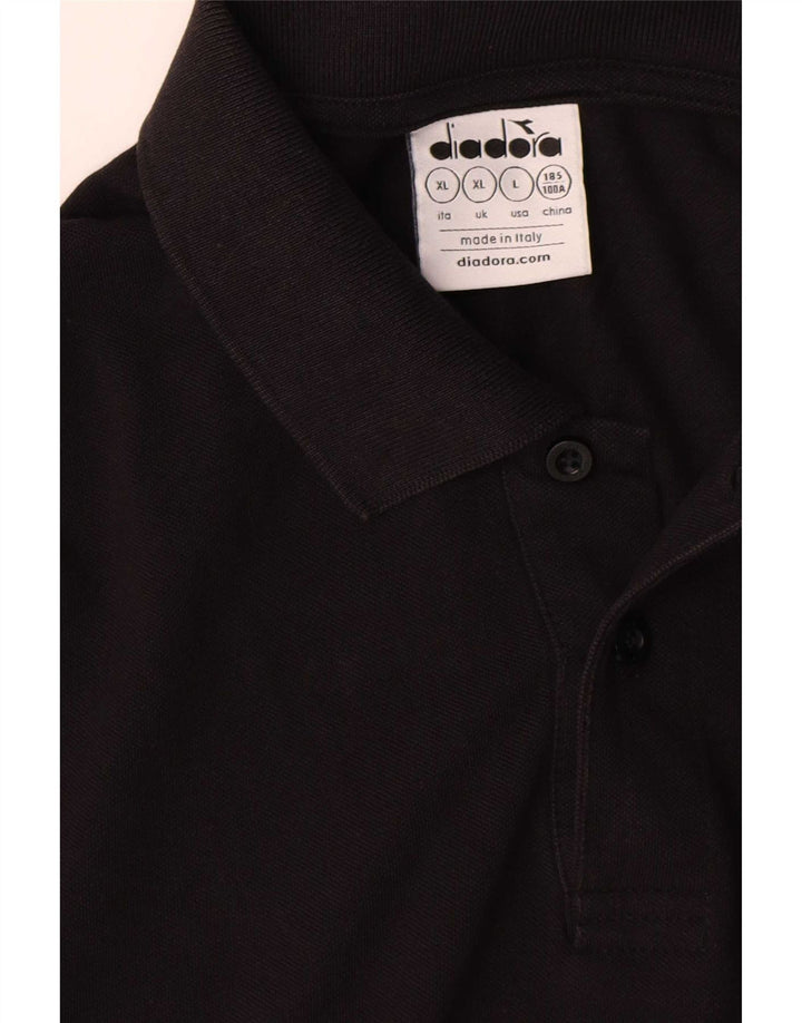 Camisa polo masculina Diadora XL algodão preto