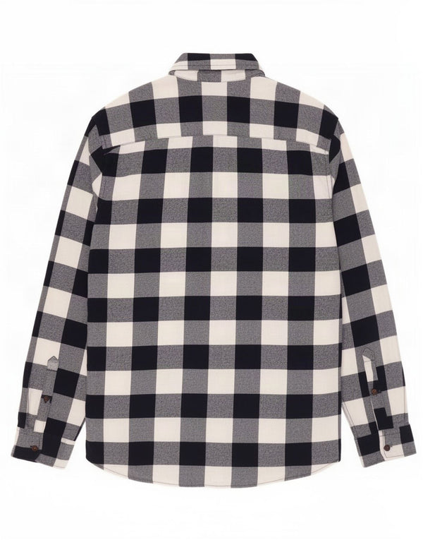 Camisa masculina de flanela Jack & Jones XL azul marinho algodão guingão
