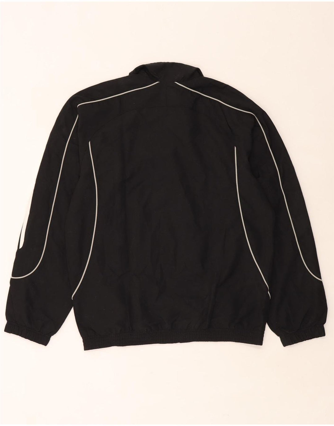 Adidas Mens Tracksuit Top Jacket UK 36/38 Pequeno Poliéster Preto