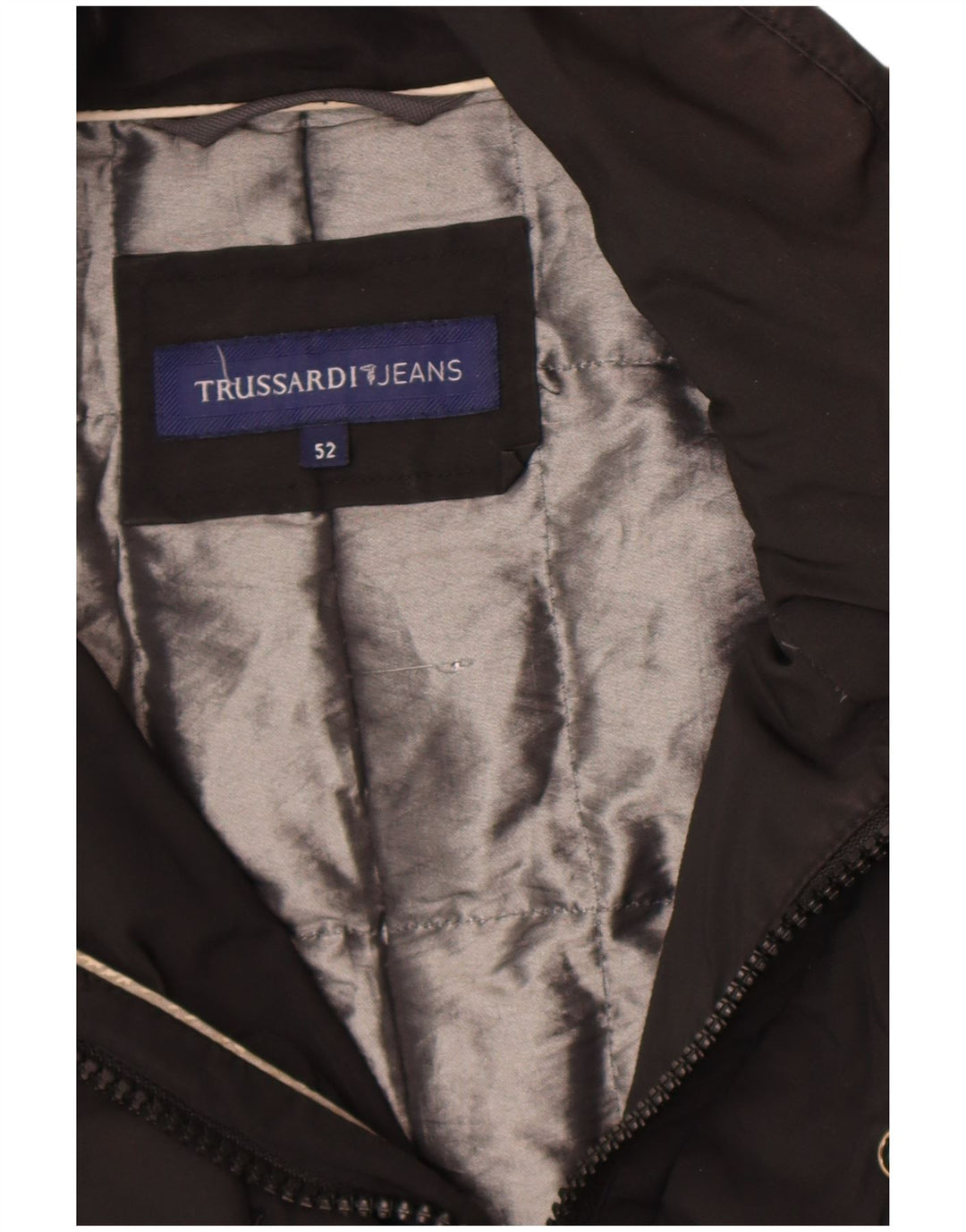 Jaqueta corta-vento masculina Trussardi Jeans IT 52 XL preta