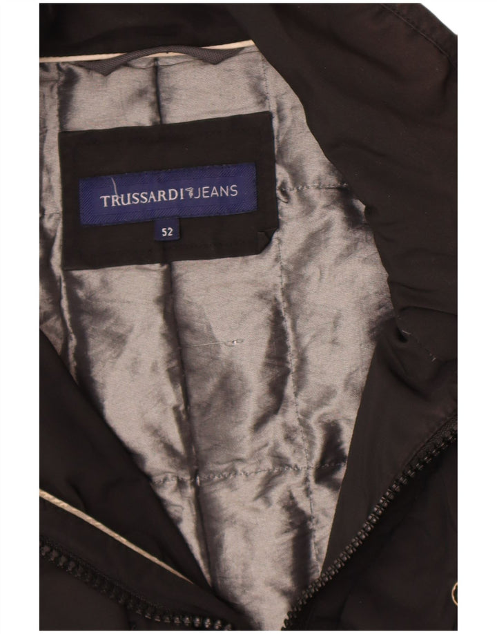 Jaqueta corta-vento masculina Trussardi Jeans IT 52 XL preta