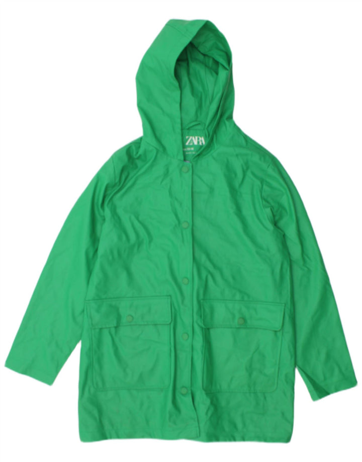 Jaqueta de chuva com capuz para meninas Zara 13-14 anos polietileno verde