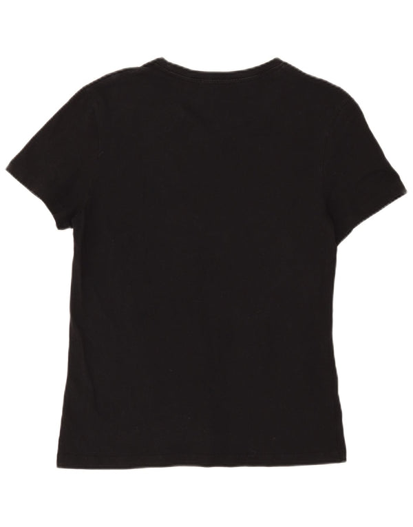 Camiseta feminina Calvin Klein Jeans com estampa gráfica UK 14 grande algodão preto