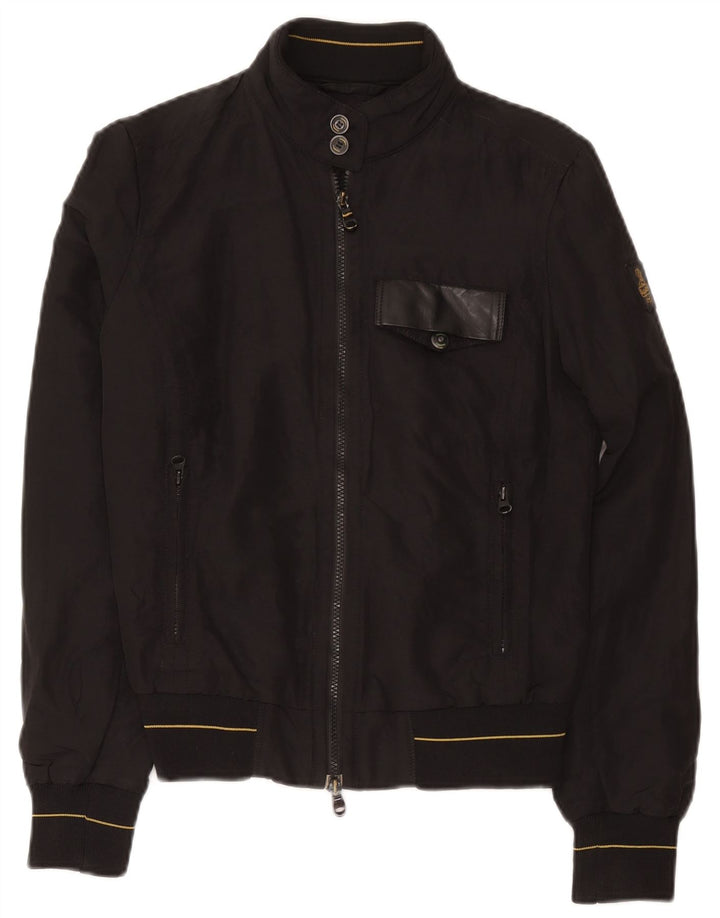 Jaqueta feminina Refrigiwear Cruz Bomber grande algodão preto